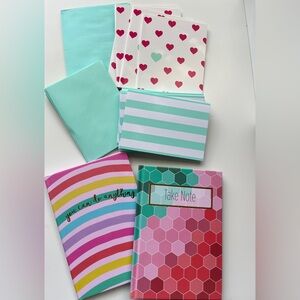 Colorful Notebooks and Stationery Set